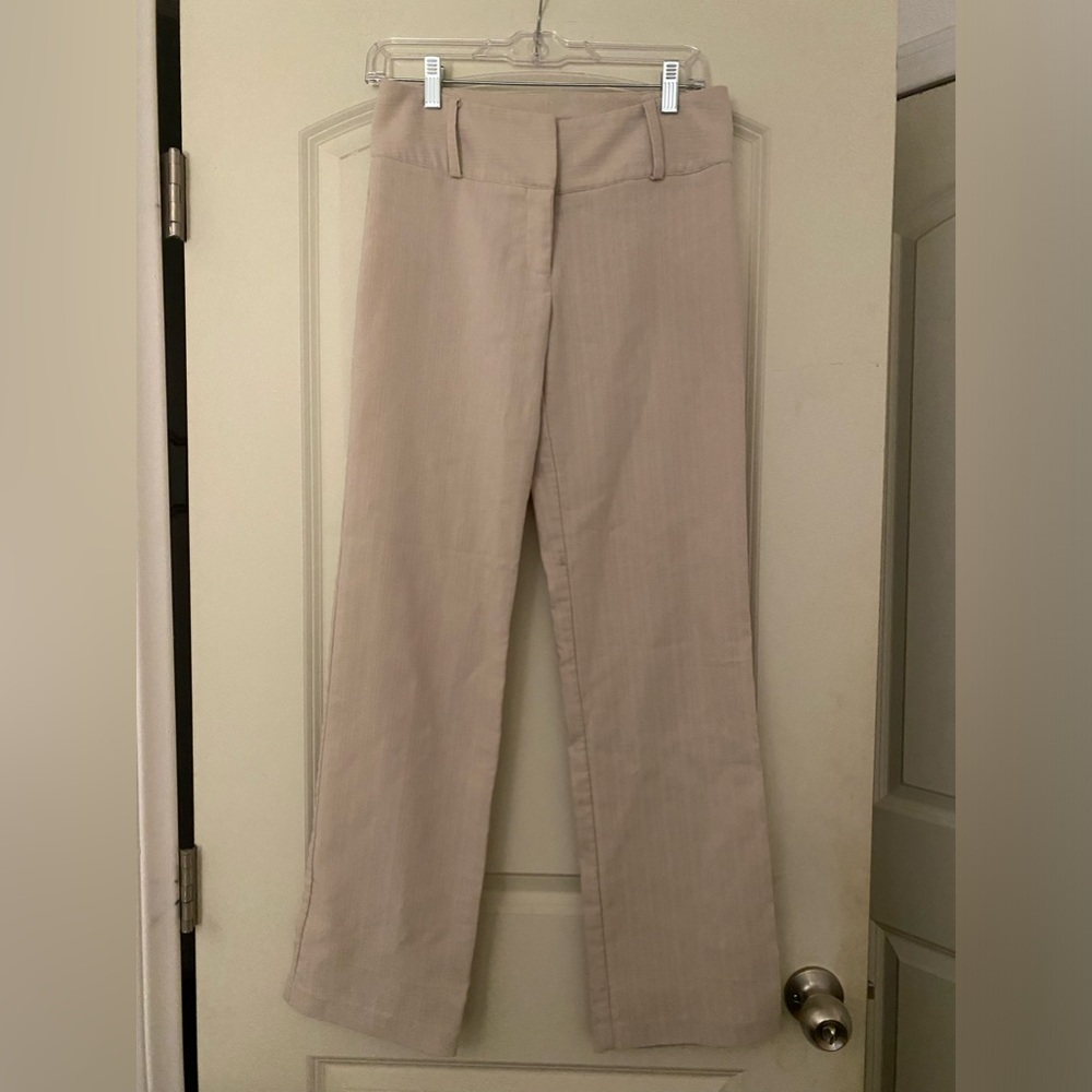 Y2K Low Rise Cream Bootcut Dress Pants